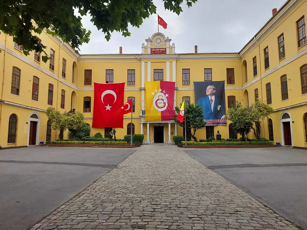 Galatasaray High School courtyard in Beyoğlu